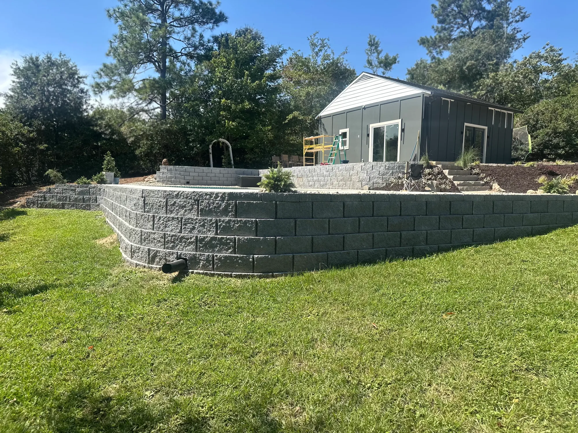 Retaining Wall/Complete Landscape in North Augusta, SC — North Augusta, SC